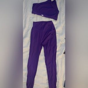 Set active sports body one shoulder bra and leggings